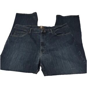 VTG Timberland Jeans Men's Size 42x30 Wide Leg Bootcut Dark Wash Denim